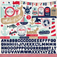 Carta Bella Paper - Ahoy There Collection - 12 x 12 Cardstock Stickers