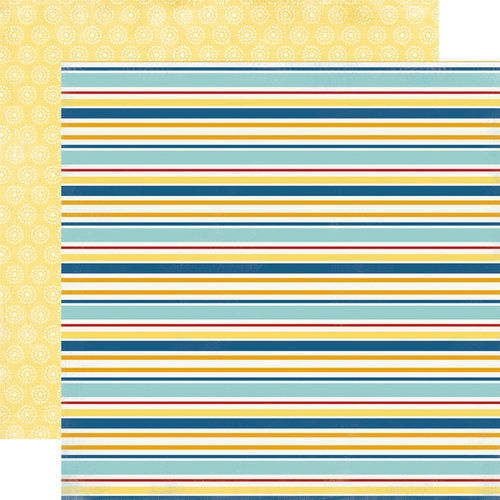 Carta Bella Paper - Beach Boardwalk Collection - 12 x 12 Double Sided Paper - Beachy Stripe