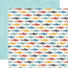 Carta Bella Paper - Beach Boardwalk Collection - 12 x 12 Double Sided Paper - Little Sharks