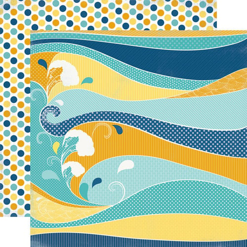 Carta Bella Paper - Beach Boardwalk Collection - 12 x 12 Double Sided Paper - Beach Waves
