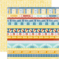 Carta Bella Paper - Beach Boardwalk Collection - 12 x 12 Double Sided Paper - Tropical Borders