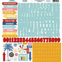 Carta Bella Paper - Beach Boardwalk Collection - 12 x 12 Cardstock Stickers - Alphabet