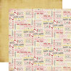 Carta Bella Paper - Beautiful Moments Collection - 12 x 12 Double Sided Paper - Happy Thoughts