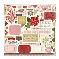 Carta Bella Paper - Beautiful Moments Collection - 12 x 12 Cardstock Stickers - Elements