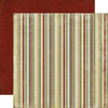Carta Bella Paper - Christmas Day Collection - 12 x 12 Double Sided Paper - Stripe