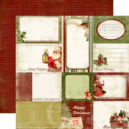 Carta Bella Paper - Christmas Day Collection - 12 x 12 Double Sided Paper - Christmas Cards