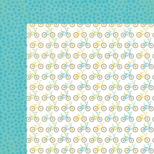 Carta Bella Paper - Cool Summer Collection - 12 x 12 Double Sided Paper - My Bicycle