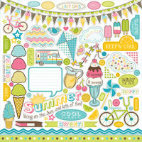 Carta Bella Paper - Cool Summer Collection - 12 x 12 Cardstock Stickers - Elements