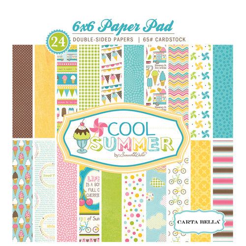Carta Bella Paper - Cool Summer Collection - 6 x 6 Paper Pad