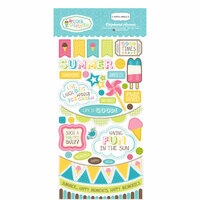 Carta Bella Paper - Cool Summer Collection - Chipboard Stickers