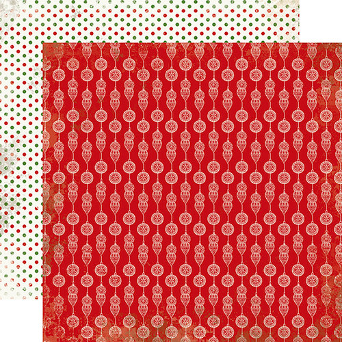 Carta Bella Paper - Christmas Time Collection - 12 x 12 Double Sided Paper - Red Ornaments