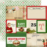 Carta Bella Paper - Christmas Time Collection - 12 x 12 Double Sided Paper - Journaling Cards