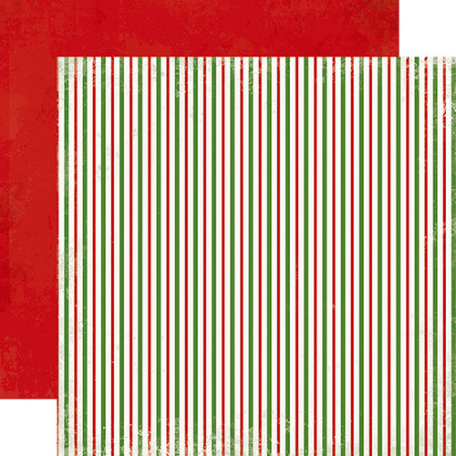 Carta Bella Paper - Christmas Time Collection - 12 x 12 Double Sided Paper - Christmas Stripes