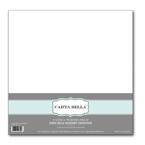 Carta Bella Paper - 12 x 12 Designer Cardstock Pack - Ultra White