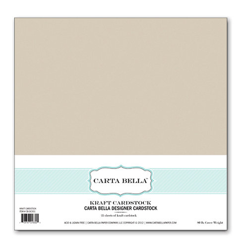 Carta Bella Paper - 12 x 12 Designer Cardstock Pack - Kraft