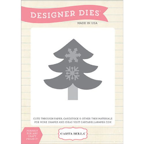 Carta Bella Paper - All Bundled Up Collection - Christmas - Designer Dies - Snowflake Tree