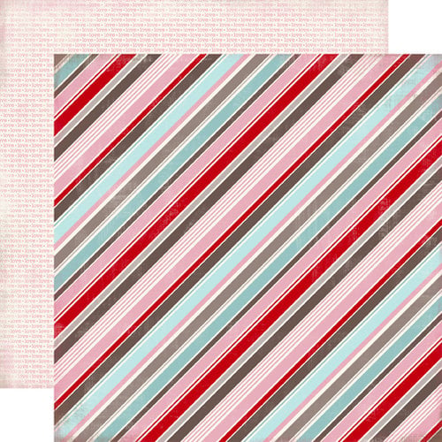 Carta Bella Paper - Devoted Collection - 12 x 12 Double Sided Paper - So Loved Stripe