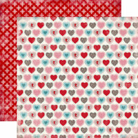 Carta Bella Paper - Devoted Collection - 12 x 12 Double Sided Paper - Devoted Heart