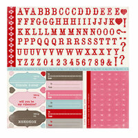 Carta Bella Paper - Devoted Collection - 12 x 12 Cardstock Stickers - Alphabet