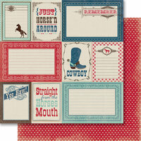 Carta Bella Paper - Samantha Walker - Giddy Up Collection - Boy - 12 x 12 Double Sided Paper - Yee Haw