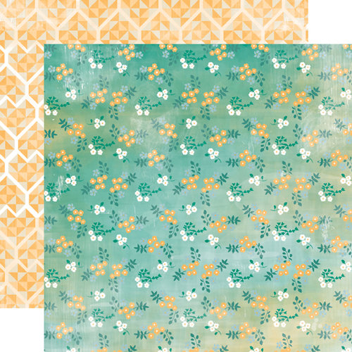 Carta Bella Paper - Hello Again Collection - 12 x 12 Double Sided Paper - Small Floral