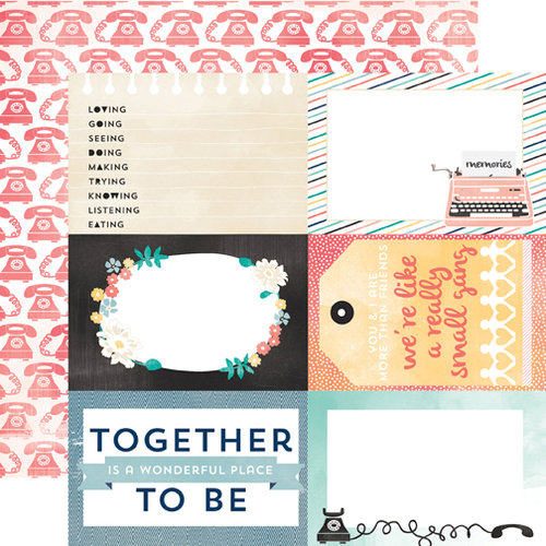 Carta Bella Paper - Hello Again Collection - 12 x 12 Double Sided Paper - Together