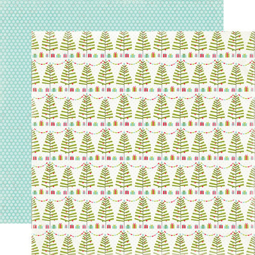 Carta Bella Paper - Merry and Bright Collection - Christmas - 12 x 12 Double Sided Paper - Tinseled Tree