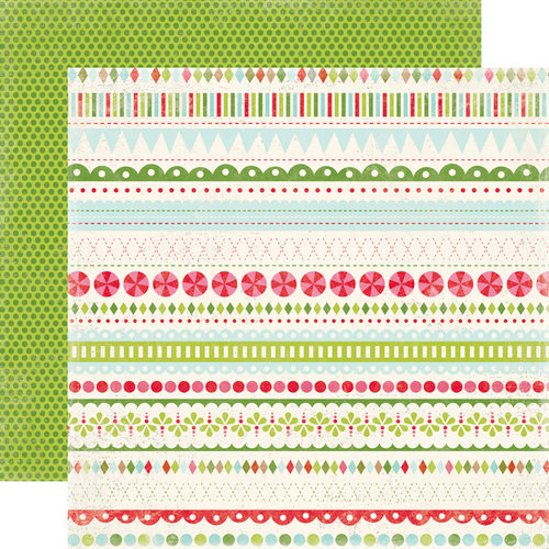 Carta Bella Paper - Merry and Bright Collection - Christmas - 12 x 12 Double Sided Paper - Merry Borders