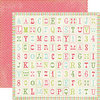 Carta Bella Paper - Merry and Bright Collection - Christmas - 12 x 12 Double Sided Paper - Merry Alphabet