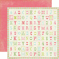 Carta Bella Paper - Merry and Bright Collection - Christmas - 12 x 12 Double Sided Paper - Merry Alphabet