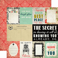 Carta Bella Paper - Moments and Memories Collection - 12 x 12 Double Sided Paper - Journaling Cards