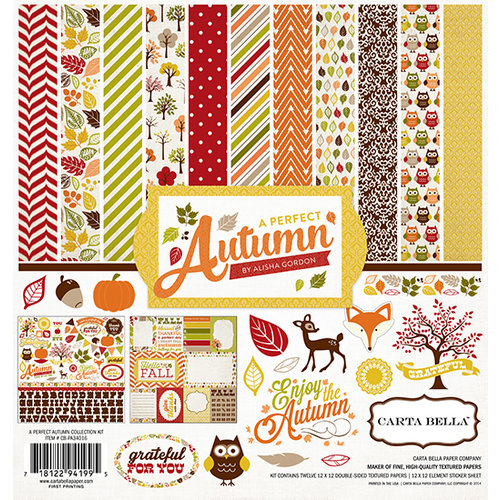 Carta Bella Paper - A Perfect Autumn Collection - 12 x 12 Collection Kit