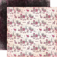 Carta Bella Paper - Paris Girl Collection - 12 x 12 Double Sided Paper - Around Town