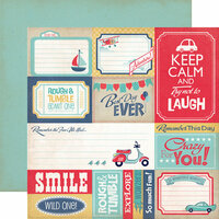 Carta Bella Paper - Rough and Tumble Collection - 12 x 12 Double Sided Paper - Journaling Cards