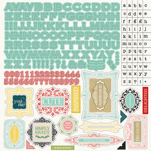 Carta Bella Paper - So Noted Collection - 12 x 12 Cardstock Stickers - Alphabet