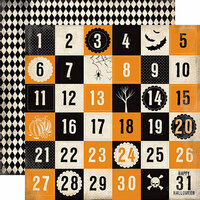 Carta Bella Paper - Spooky Collection - Halloween - 12 x 12 Double Sided Paper - Halloween Countdown