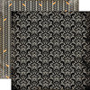 Carta Bella Paper - Spooky Collection - Halloween - 12 x 12 Double Sided Paper - Spooky Damask