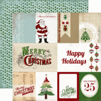 Carta Bella Paper - So this is Christmas - 12 x 12 Double Sided Paper - Christmas Journaling Cards