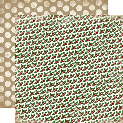 Carta Bella Paper - So this is Christmas - 12 x 12 Double Sided Paper - Christmas Holly