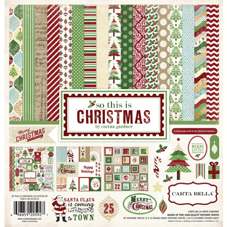 Carta Bella Paper - So this is Christmas - 12 x 12 Collection Kit