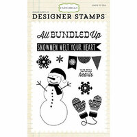 Carta Bella Paper - All Bundled Up Collection - Christmas - Clear Acrylic Stamps - All Bundled Up