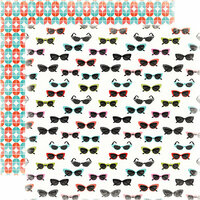 Carta Bella Paper - Summer Lovin Collection - 12 x 12 Double Sided Paper - Sunglasses