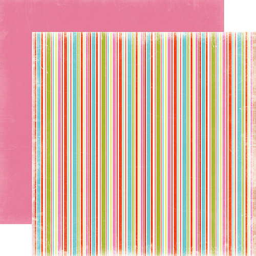 Carta Bella Paper - Summer Lovin Collection - 12 x 12 Double Sided Paper - Stripes