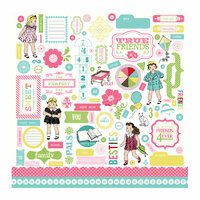 Carta Bella Paper - True Friends Collection - 12 x 12 Cardstock Stickers - Elements