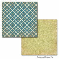 Carta Bella Paper - Traditions Collection - 12 x 12 Double Sided Paper - Antique Tile