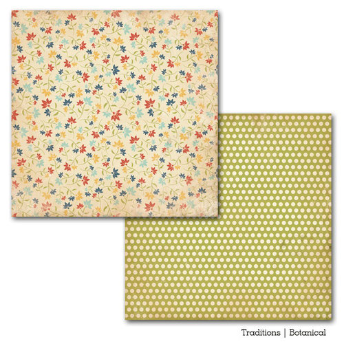 Carta Bella Paper - Traditions Collection - 12 x 12 Double Sided Paper - Botanical