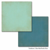 Carta Bella Paper - Traditions Collection - 12 x 12 Double Sided Paper - Blue Mist