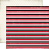 Carta Bella Paper - Words of Love Collection - 12 x 12 Double Sided Paper - Lovely Stripe