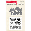 Carta Bella Paper - Words of Love Collection - Designer Die and Clear Acrylic Stamp Set - Because I Love