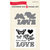 Carta Bella Paper - Words of Love Collection - Designer Die and Clear Acrylic Stamp Set - Because I Love